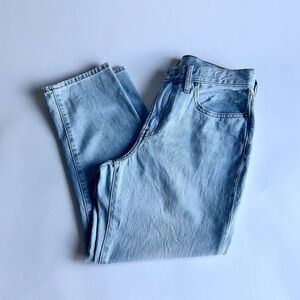 New Madewell Style H8958 Light Blue Denim Straight Leg Jeans size 28P